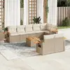 Image de VIDAXL Salon de jardin 9 pcs - Beige résine tressée