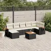 Image de vidaXL Salon de jardin 8 pcs - Résine tressée noire
