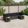 Image de vidaXL Salon de Jardin 7 pcs - Noir