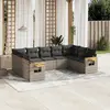 Image de VIDAXL Salon de jardin 9 pcs - Résine tressée gris