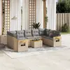 Image de vidaXL Salon de jardin 10 pcs - Beige