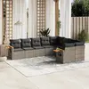 Image de Salon de jardin 9 pcs avec coussins - Gris