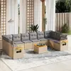 Image de vidaXL Salon de jardin 11 pcs - Beige