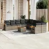 Image de vidaXL Salon de jardin 11 pcs - Gris