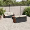 Image de vidaXL Salon de jardin 7 pcs - Noir
