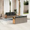 Image de VidaXL Salon de jardin 7 pcs - Gris