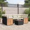Image de vidaXL Salon de jardin 7 pcs - Noir