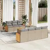 Image de Salon de jardin vidaXL 8 pcs avec coussins - Beige