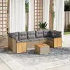 Image de VIDAXL Salon de jardin avec coussins beige - 8 pièces