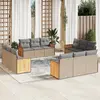 Image de VidaXL Salon de jardin 12 pcs - Beige