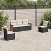Image de vidaXL Salon de jardin 5 pcs avec coussins noir