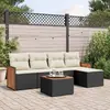Image de vidaXL Salon de jardin 6 pcs - Noir