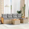Image de vidaXL Salon de jardin 6 pcs - Beige