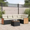 Image de vidaxl Salon de jardin 6 pcs - Noir