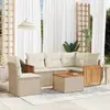 Image de Salon de jardin VIDAXL - 6 pcs - Coussins beiges