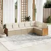 Image de VidaXL Salon de jardin 7 pcs - Beige