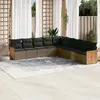 Image de Salon de jardin 9 pcs gris résine tressée