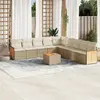 Image de vidaXL Salon de jardin 10 pcs beige