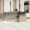 Image de VIDAXL Salon de jardin 10 pcs - Beige