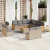 Image de vidaXL Salon de jardin 12 pcs - Beige