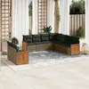 Image de VidaXL Salon de jardin 9 pcs gris résine tressée