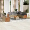 Image de vidaXL Salon de jardin - 10 pcs - Beige Résine tressée