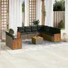 Image de vidaXL Salon de Jardin 10 pcs - Gris