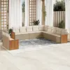 Image de vidaXL Salon de jardin 11 pcs - Beige