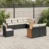 Image de VIDAXL Salon de jardin avec coussins - Noir