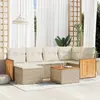 Image de vidaXL Salon de jardin 7 pcs - Beige