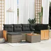 Image de vidaXL Salon de jardin 7 pcs avec coussins - Gris