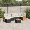 Image de vidaXL Salon de jardin 8 pcs avec coussins - Noir