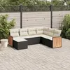 Image de vidaXL Salon de jardin 7 pcs avec coussins - Noir