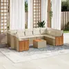 Image de vidaXL Salon de jardin 10 pcs - Beige