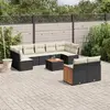 Image de vidaXL Salon de jardin 10 pcs Noir