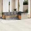 Image de vidaXL Salon de jardin 10 pcs beige