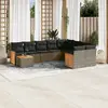 Image de vidaXL Salon de jardin 10 pcs - Gris