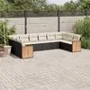Image de vidaXL Salon de jardin 10 pcs - Noir