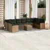 Image de vidaXL Salon de Jardin 11 pcs Gris Résine Tressée