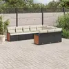 Image de vidaXL Salon de jardin - Résine tressée - Noir - 10 pcs