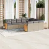 Image de VIDAXL Salon de jardin avec coussins 10 pcs - Beige