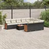 Image de vidaXL Salon de jardin 11 pcs résine tressée - Noir