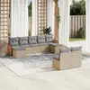 Image de VIDAXL Salon de jardin 9 pcs - Beige