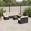 Image de vidaXL Salon de jardin - 10 pcs - Noir