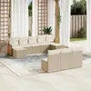 Image de vidaXL Salon de jardin 10 pcs - Beige