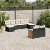 Image de vidaXL Salon de jardin 9 pcs - Noir