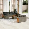 Image de vidaXL Salon de jardin avec coussins - Gris