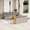 Image de VidaXL Salon de Jardin - 11 pièces - Beige Résine Tressée