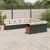 Image de vidaXL Salon de jardin 11 pcs - Noir