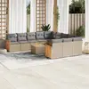 Image de vidaXL Salon de jardin 12 pcs beige